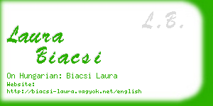 laura biacsi business card